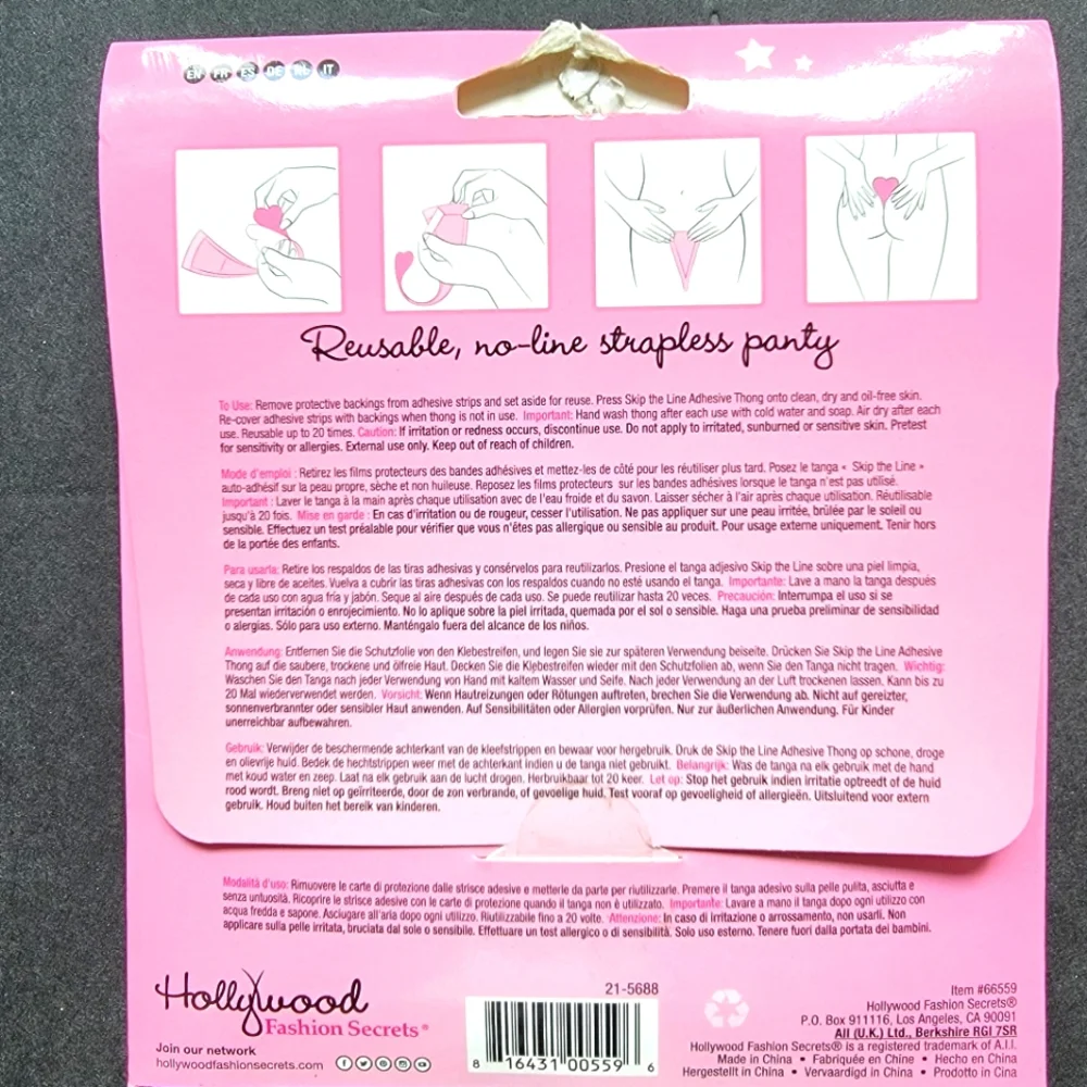 New Hollywood Fashion Secrets No 35 Of 37 Reusable Skip The‎ Line Adhesive Thong